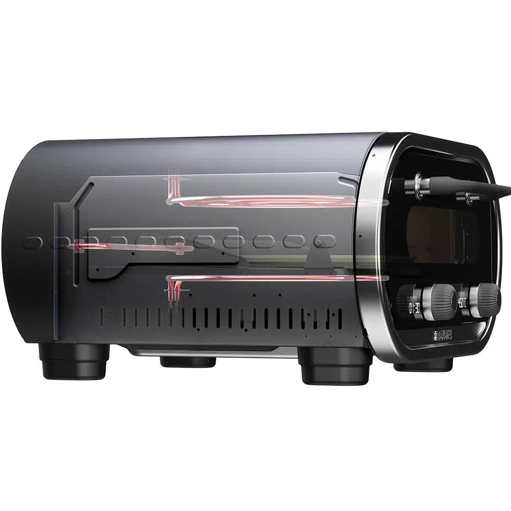 Revolve Elektro-Pizzaofen mit 33 cm großem automatischem Drehteller aus Cordierit - bis 450 °C für Indoor & Outdoor von Revolve