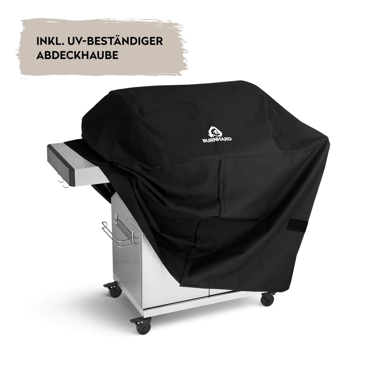 BURNHARD Big FRED Basic Gasgrill 4-Brenner in der Farbe Edelstahl mit Gusseisenrost von BURNHARD
