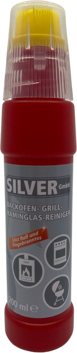 1x Spezial SILVER Gel Backofen-, Grill- und Kaminglasreiniger inkl. integrierter Bürste je 200ml von SILVER GmbH