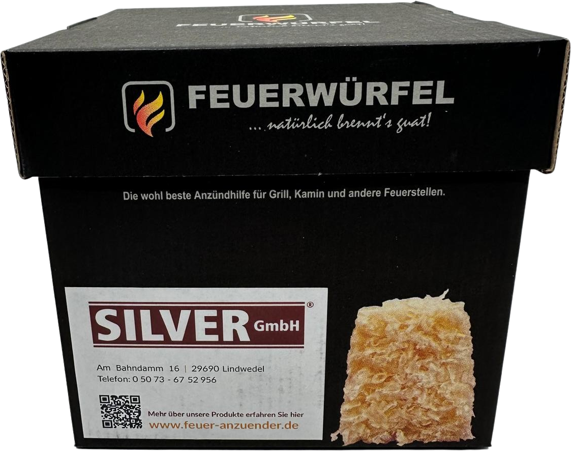 500g Feuerwürfel für Kamin & Ofen & Grill von SILVER GmbH