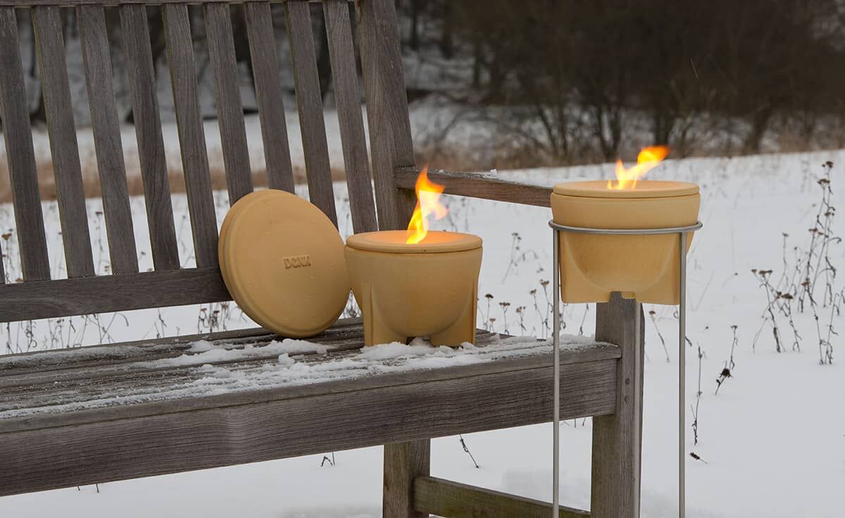 DENK Keramik Schmelzfeuer Outdoor (SFD) & Deckel CeraNatur (SFD-DE) von DENK Keramik