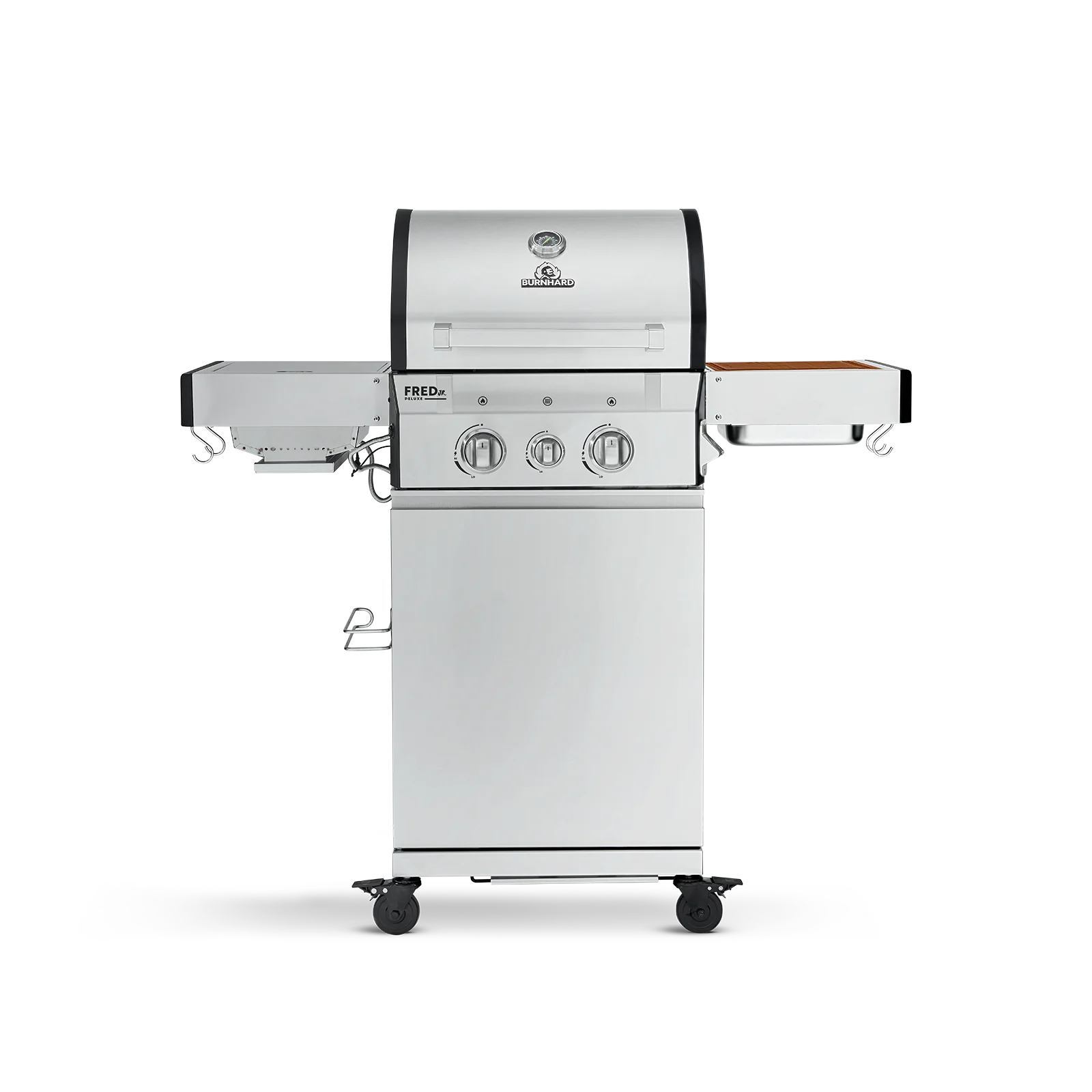 BURNHARD FRED Jr. Deluxe Gasgrill 2-Brenner in der Farbe Edelstahl