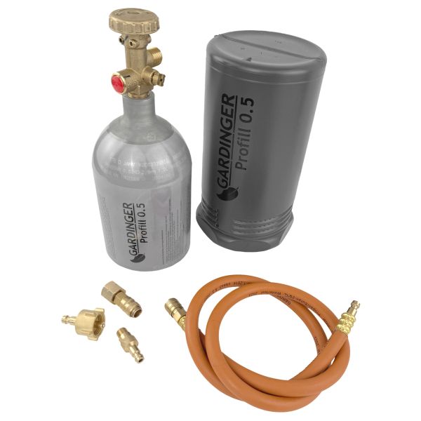 KAMINX Camping Gaskocher PB78 mit Grillplatte und Profill 0,5 l Propanflasche Komplettset