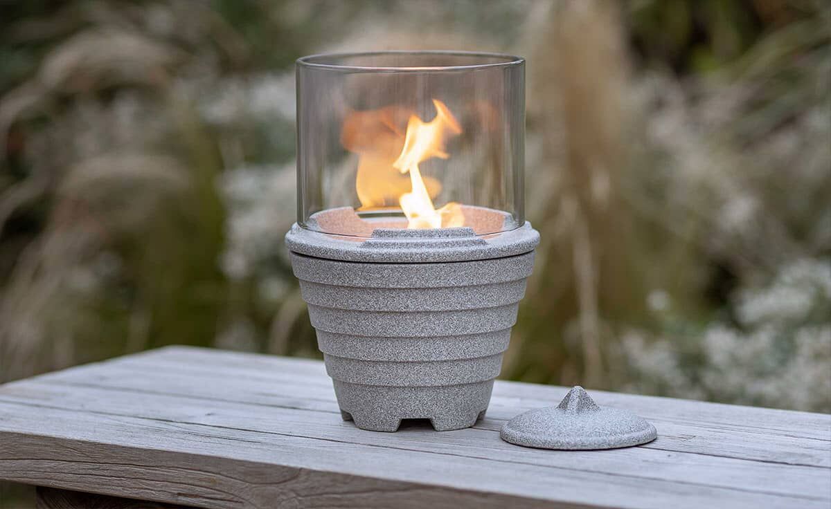 DENK Keramik Schmelzfeuer Outdoor Granicium mit Lichtglas-Aufsatz ~ SFG+LGA von DENK Keramik
