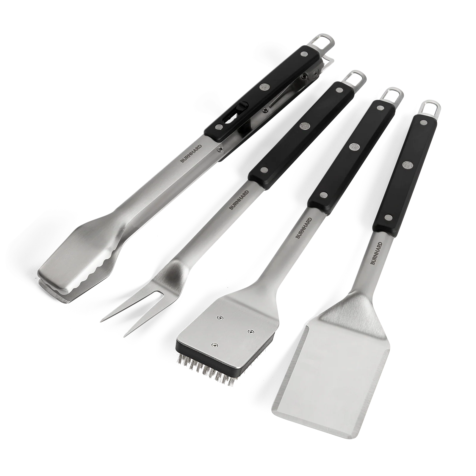 BURNHARD Grillbesteck Edelstahl 4-tlg.