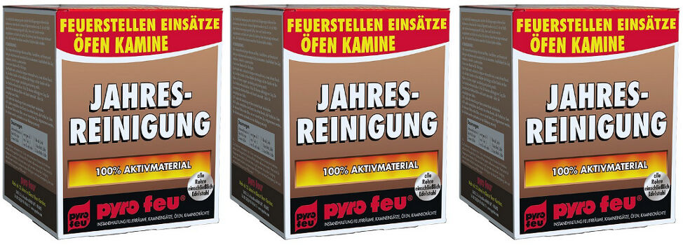 3x Jahresreinigung Entrußer für Ofen & Kamin alle Rohre einschließlich Edelstahl von pyro feu