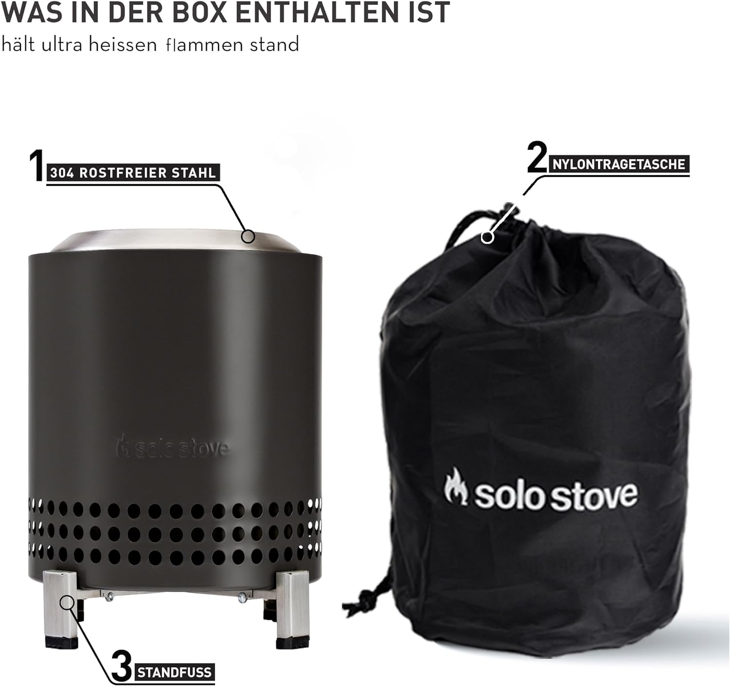 Solo Stove Mesa XL Tischfeuer Ø 17,8cm | Tischkamin Outdoor Ash / Anthrazit von Solo Stove Solo Stove Mesa XL Tischfeuer Ø 17,8cm | Tischkamin Outdoor Ash / Anthrazit von Solo Stove