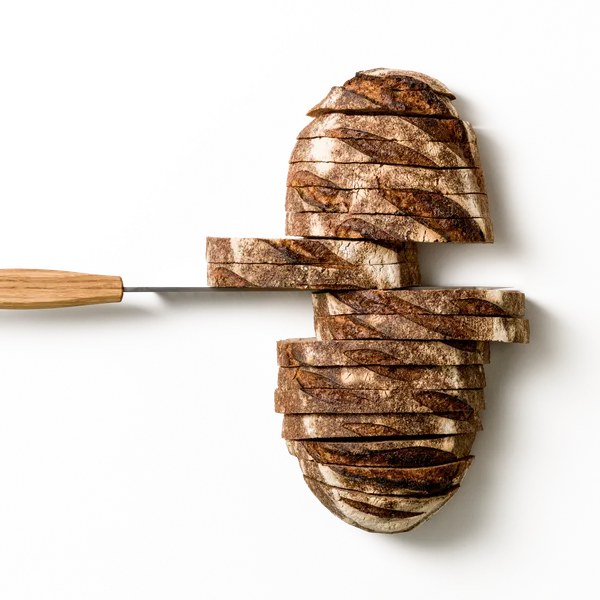 HORL® Brotmesser Eiche mit Triple Pro Cut Wellenschliff und Massivholzgriff 24 cm Klinge