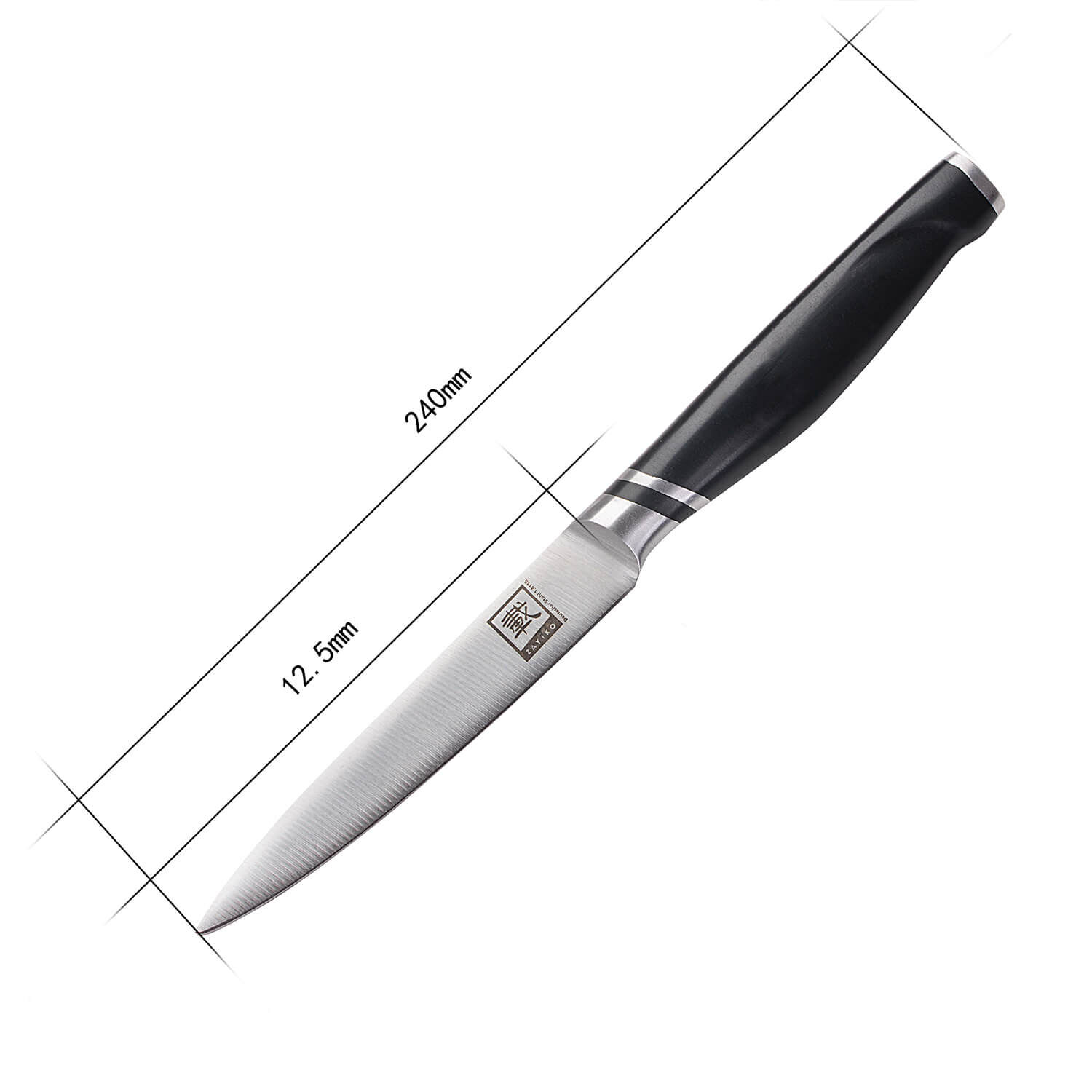Zayiko NAMI Serie Allzweckmesser 12,50 cm Klinge | Deutscher Edelstahl | Ergonomischer ABS Griff