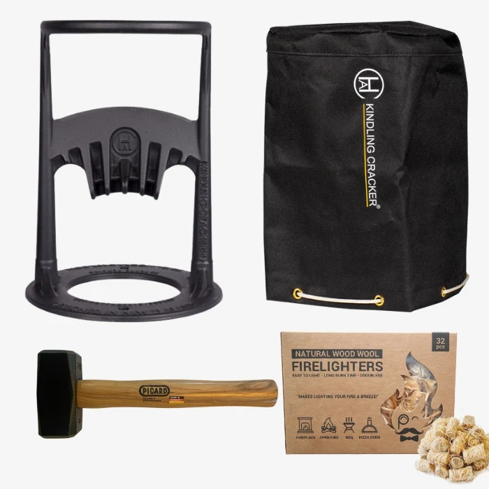Holzspalter Kindling Cracker Original Premium-Set bis 16 cm Durchmesser von Fandango Fire Tools