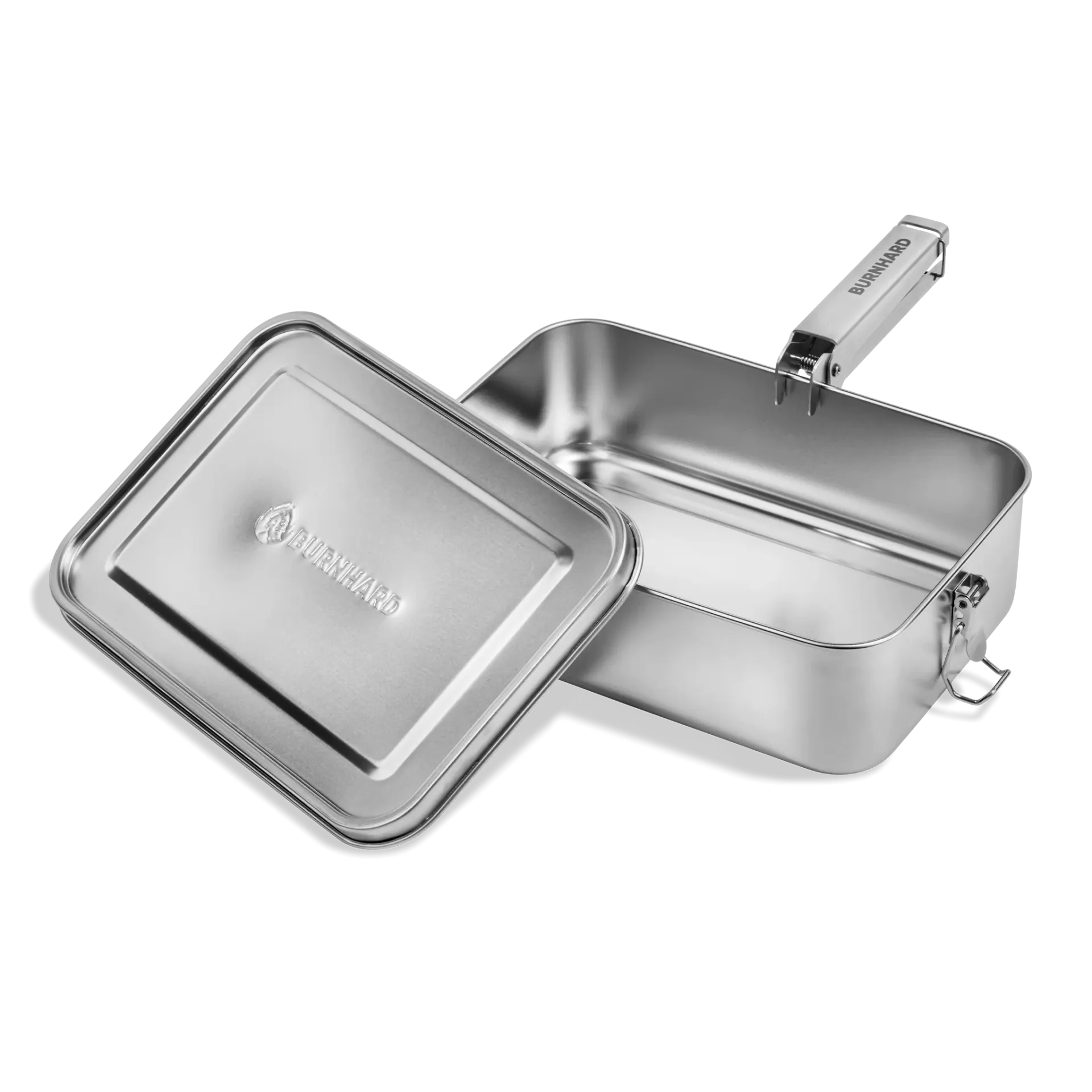 BURNHARD JONES Campinggrill 2 Brenner + 2,4 Liter Edelstahl Kochgeschirr von BURNHARD
