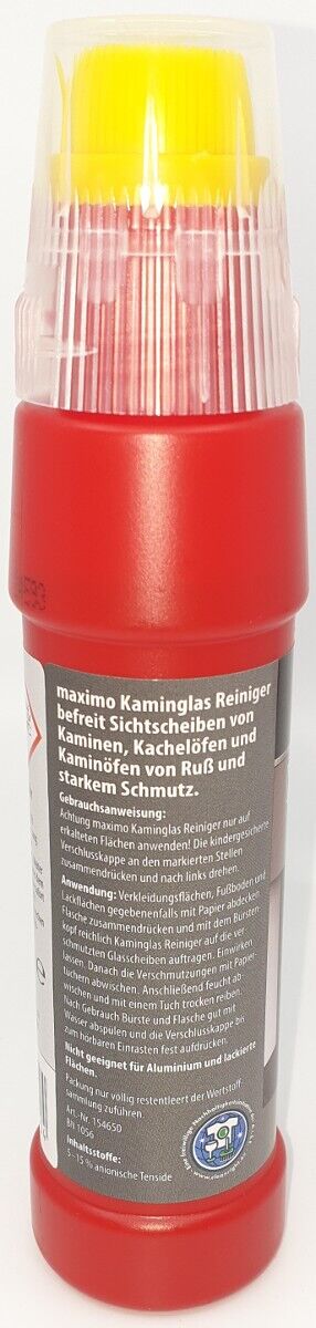 1x Spezial maximo Kaminglas Reiniger gegen Ruß und Schmutz 200ml