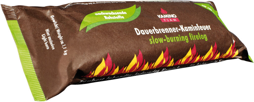 20x Dauerbrenner | Kaminfeuerscheit | 100 % nachwasende Rohstoffe | Kamin | Ofen | Grillkota von KAMINO Flam
