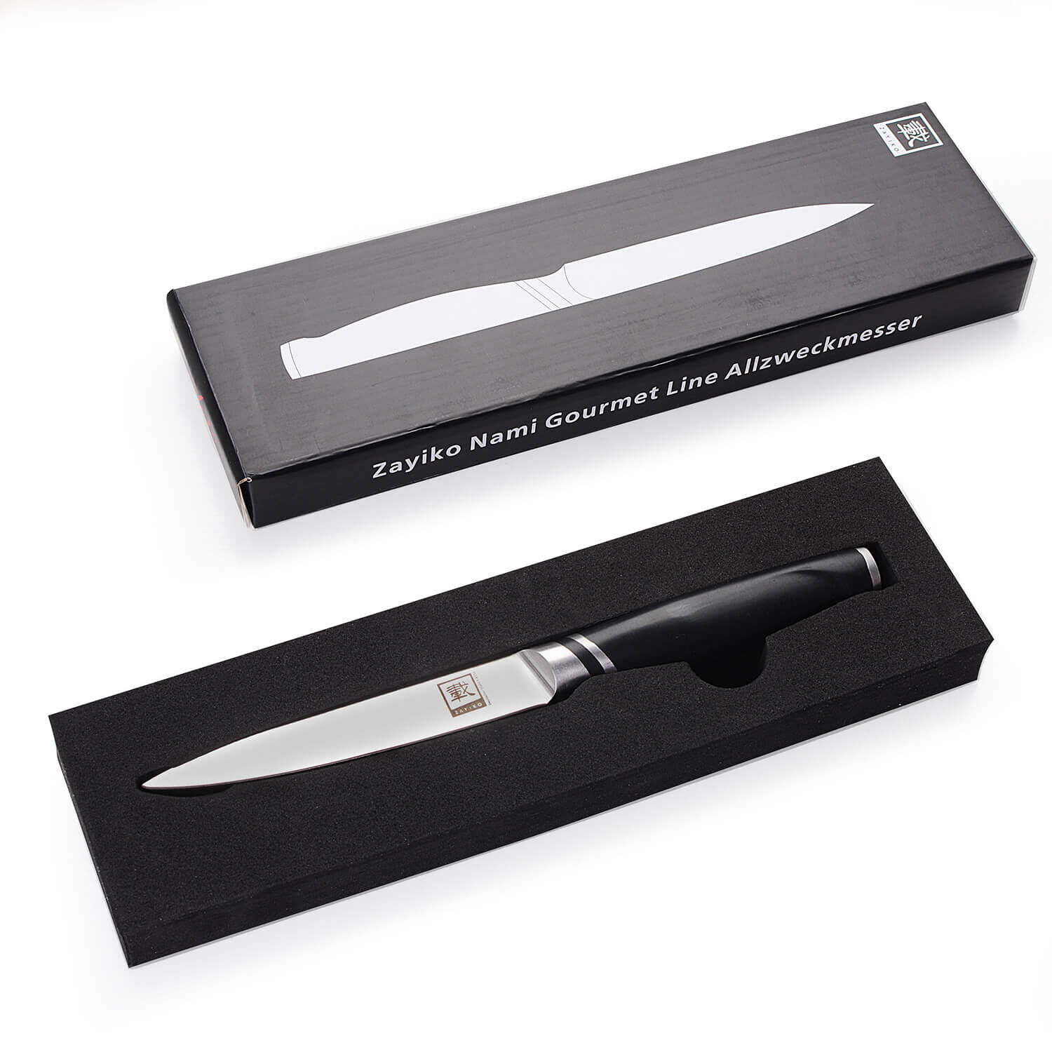 Zayiko NAMI Serie Allzweckmesser 12,50 cm Klinge | Deutscher Edelstahl | Ergonomischer ABS Griff