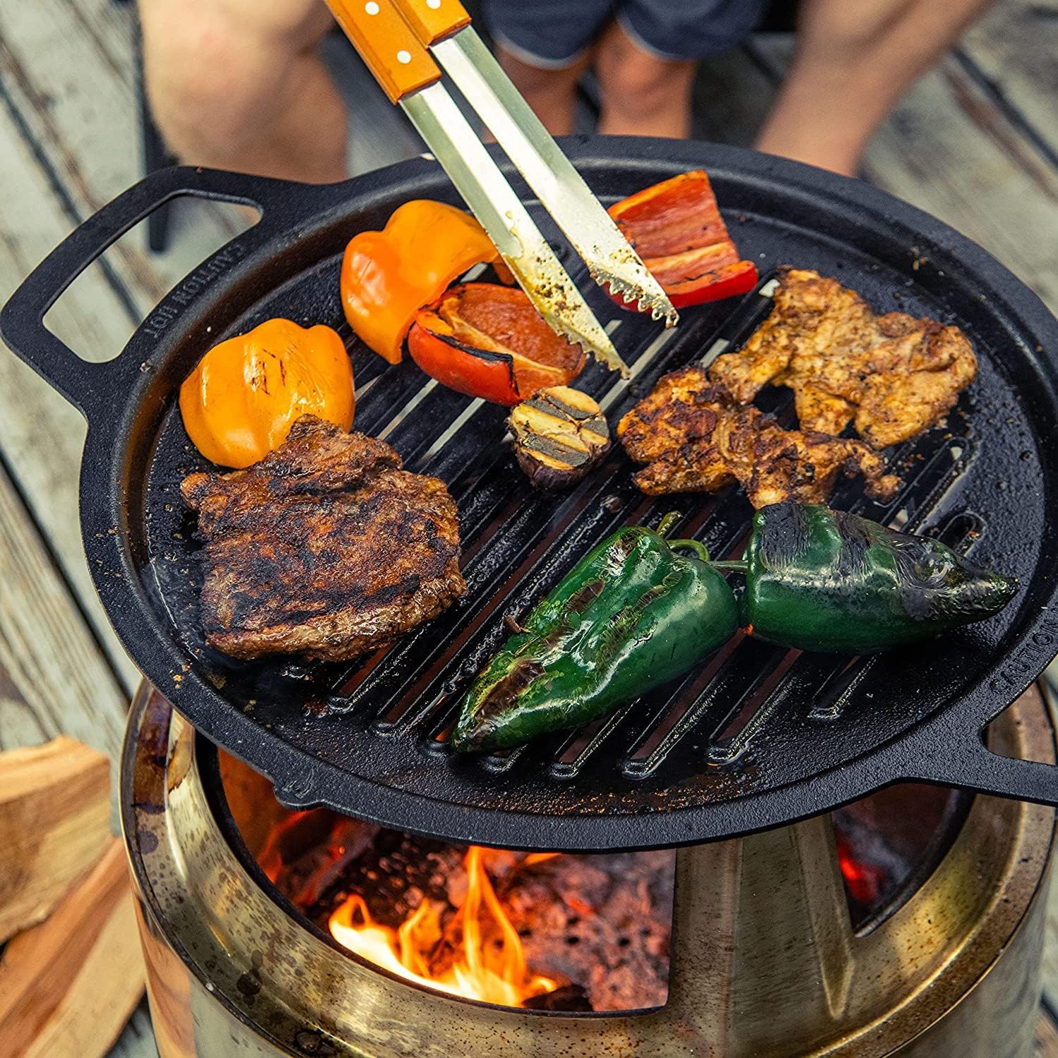 Solo Stove Bonfire Gusseisen-Grillrost mit Aufsatz  von Solo Stove