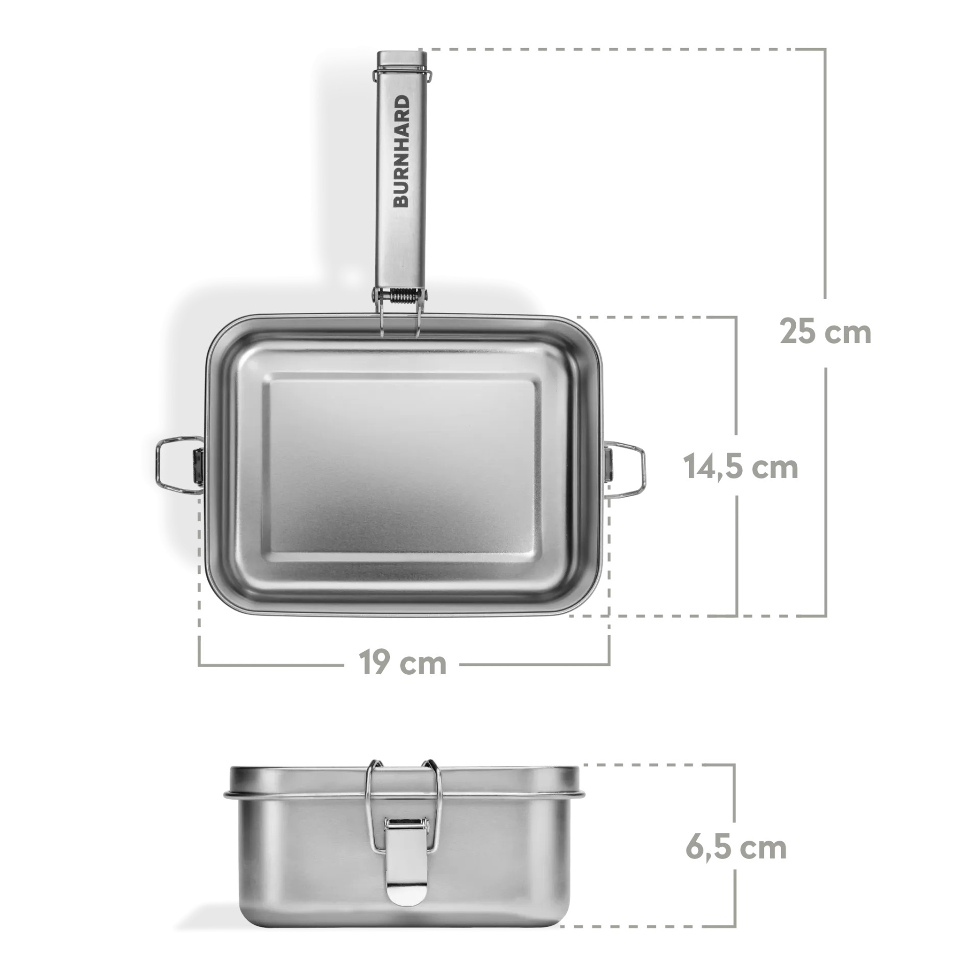 BURNHARD JONES Jr. Campinggrill 1-Brenner Mobiler Gasgrill + BURNHARD Kochgeschirr Set mit 2x 1,2 Liter von BURNHARD