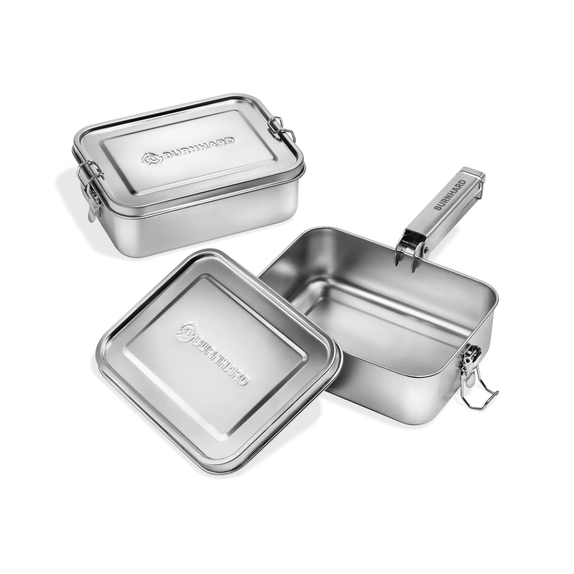 BURNHARD JONES Jr. Campinggrill 1-Brenner Mobiler Gasgrill + BURNHARD Kochgeschirr Set mit 2x 1,2 Liter von BURNHARD