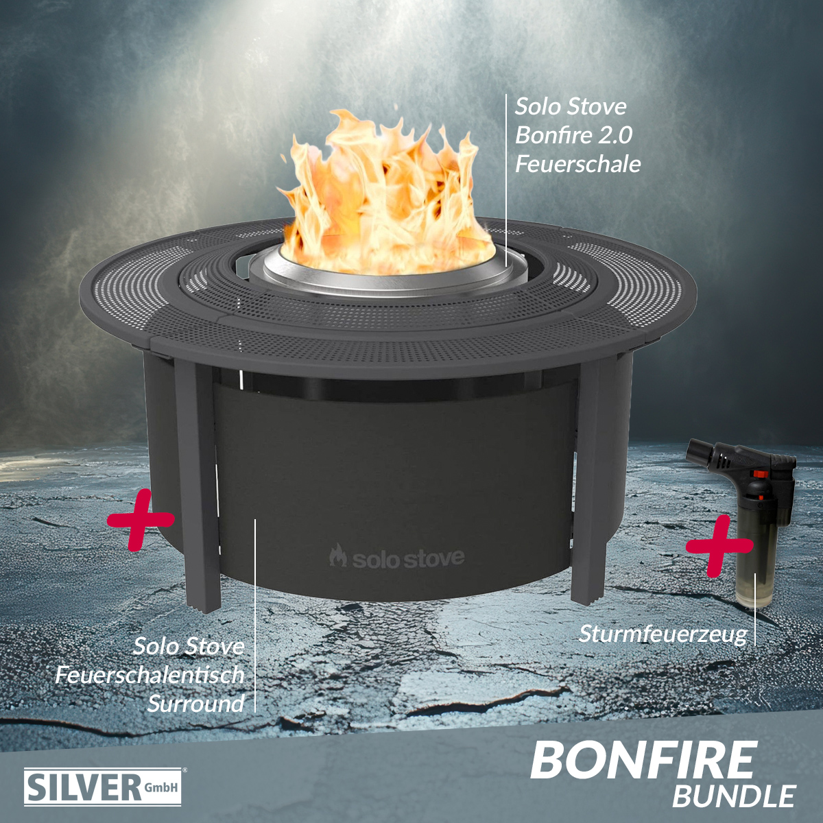 Solo Stove SET Bonfire 2.0 + Feuerschalentisch Surround von Solo Stove