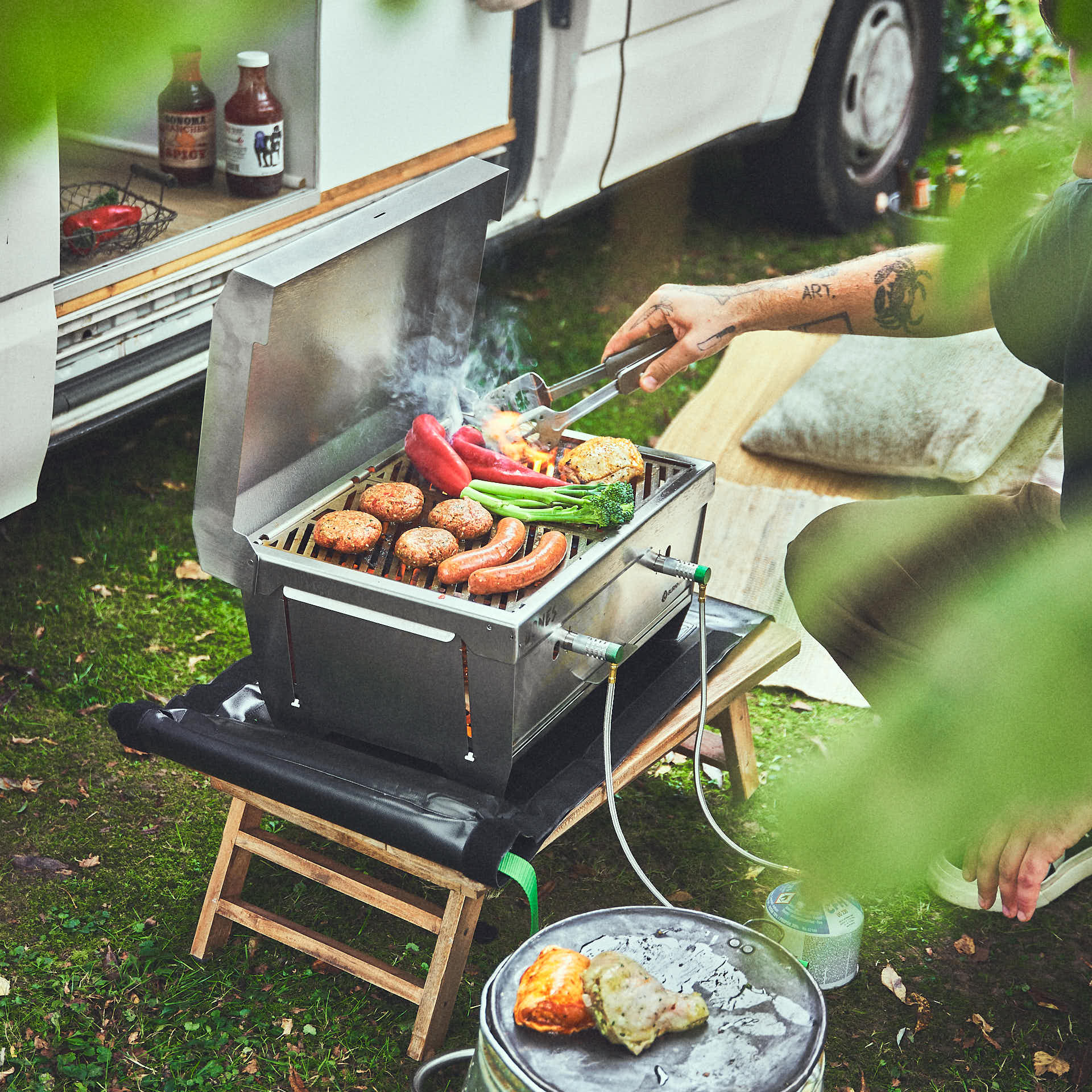 BURNHARD JONES Campinggrill 2-Brenner  von BURNHARD