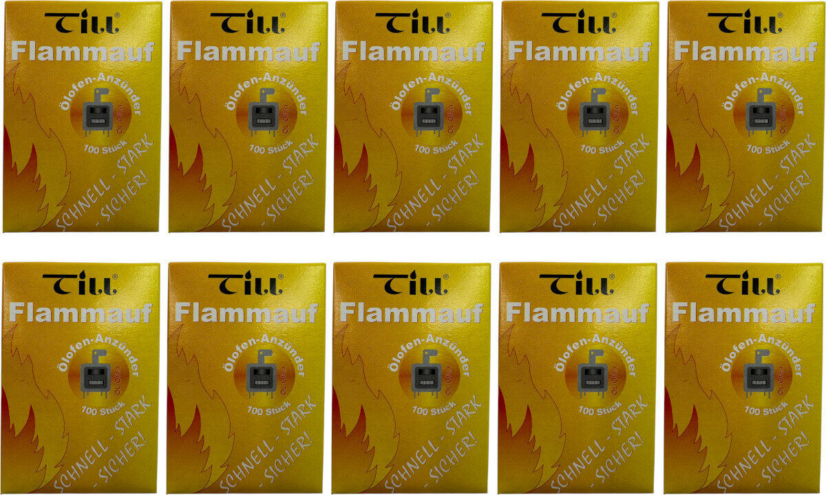 10x TILL Flammauf | Ölofenanzünder | 1000 Stück von Till