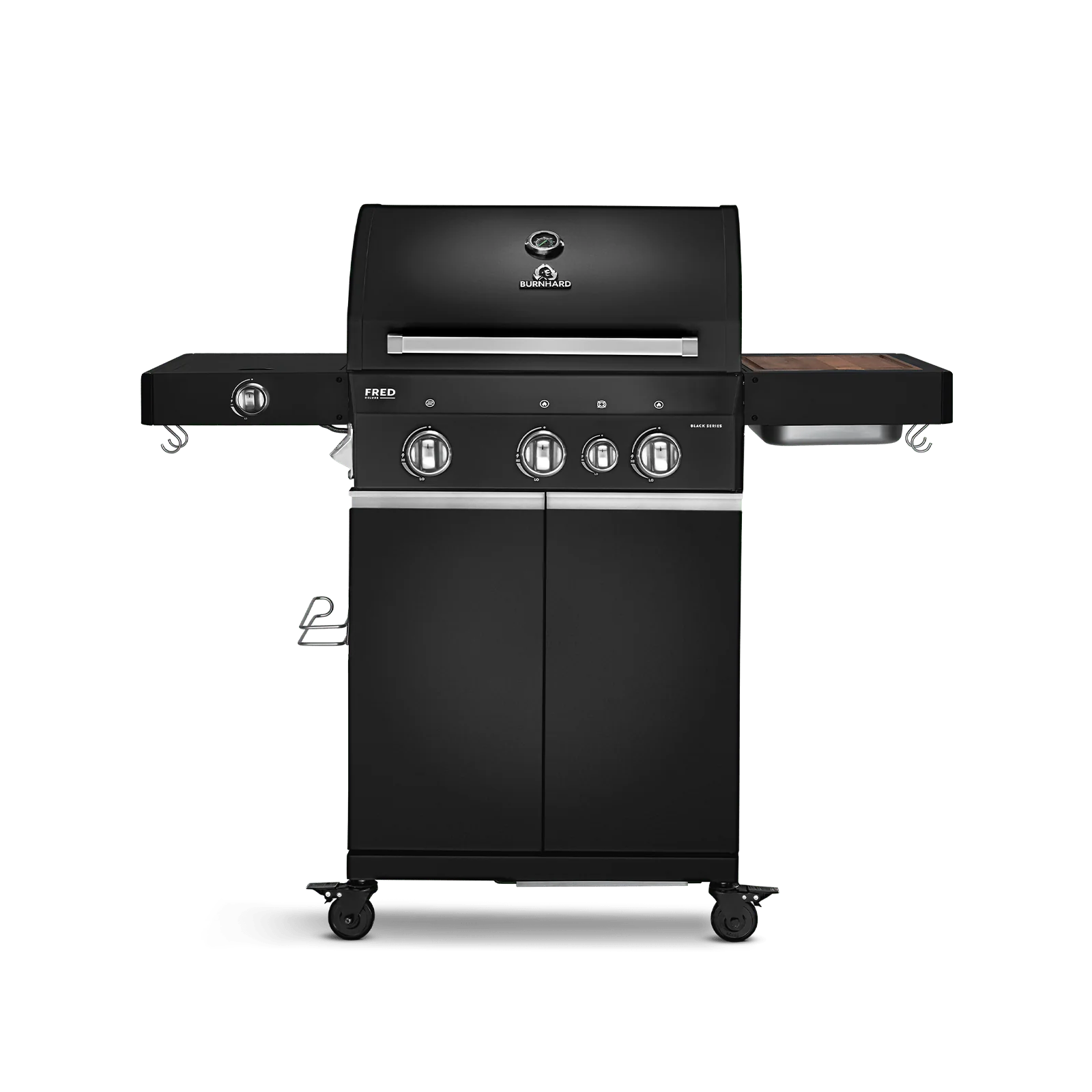BURNHARD FRED Deluxe Gasgrill 3-Brenner in der Farbe Schwarz