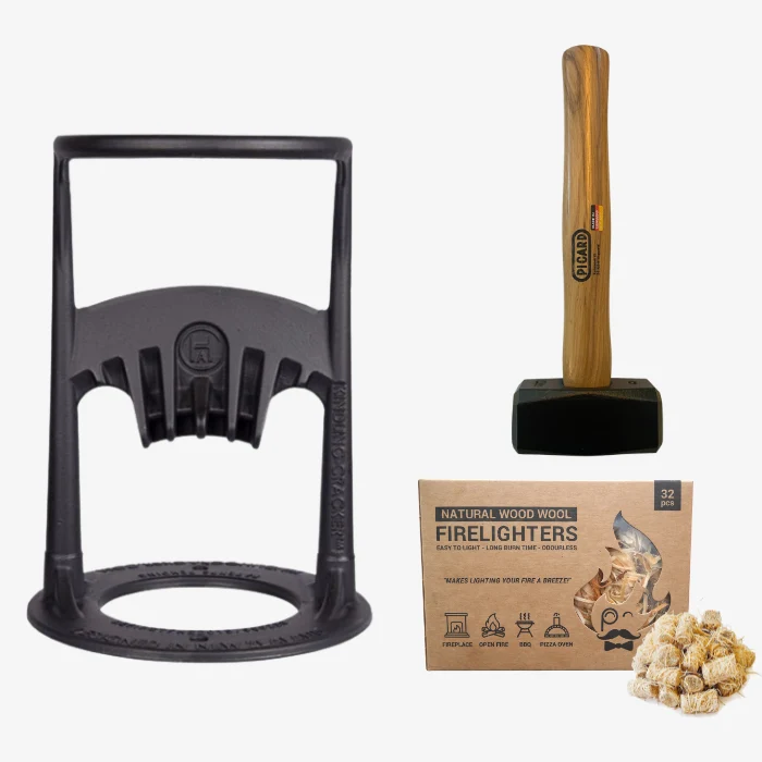 Holzspalter Kindling Cracker Original Premium-Set bis 16 cm Durchmesser
