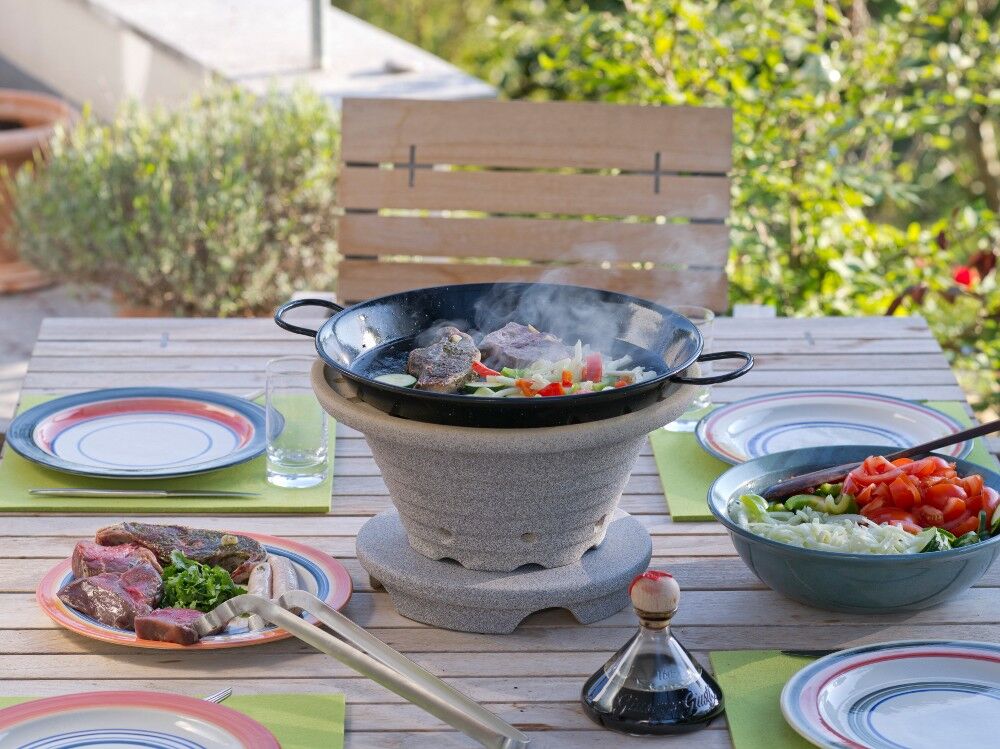 DENK Keramik BRATFEUER Set - Der blitzschnelle Outdoor - Herd inkl. Untersatz | BF + BF-US von DENK Keramik