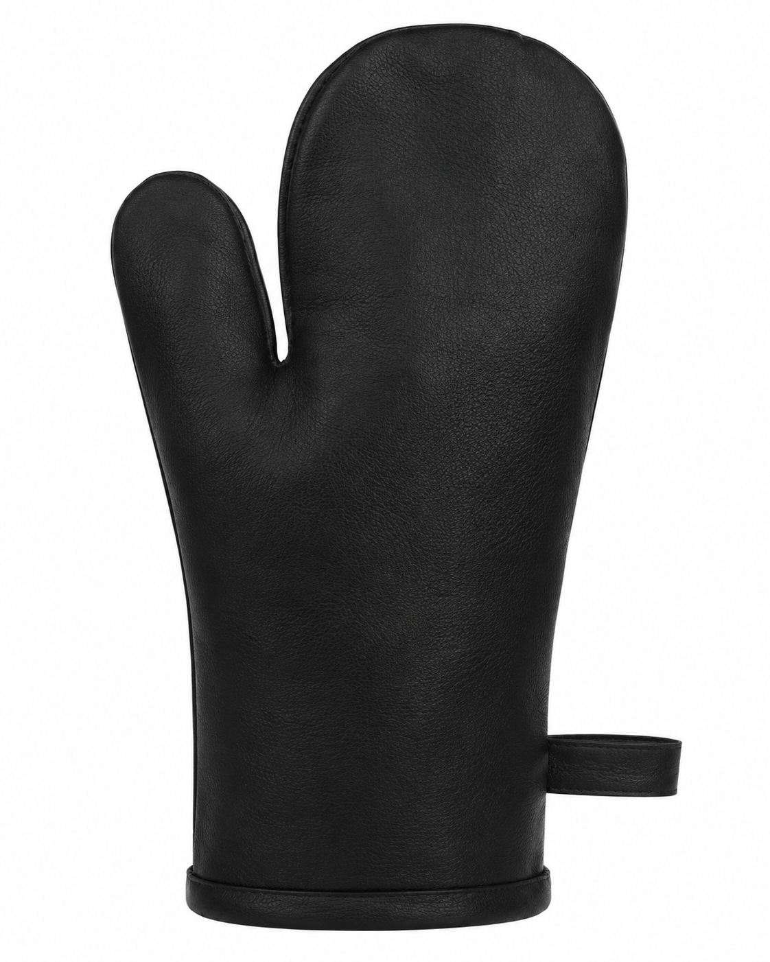 BLACK OAK Kaminhandschuh aus Rindsleder 32 x 31 cm - Grillhandschuh Ofenhandschuh schwarz