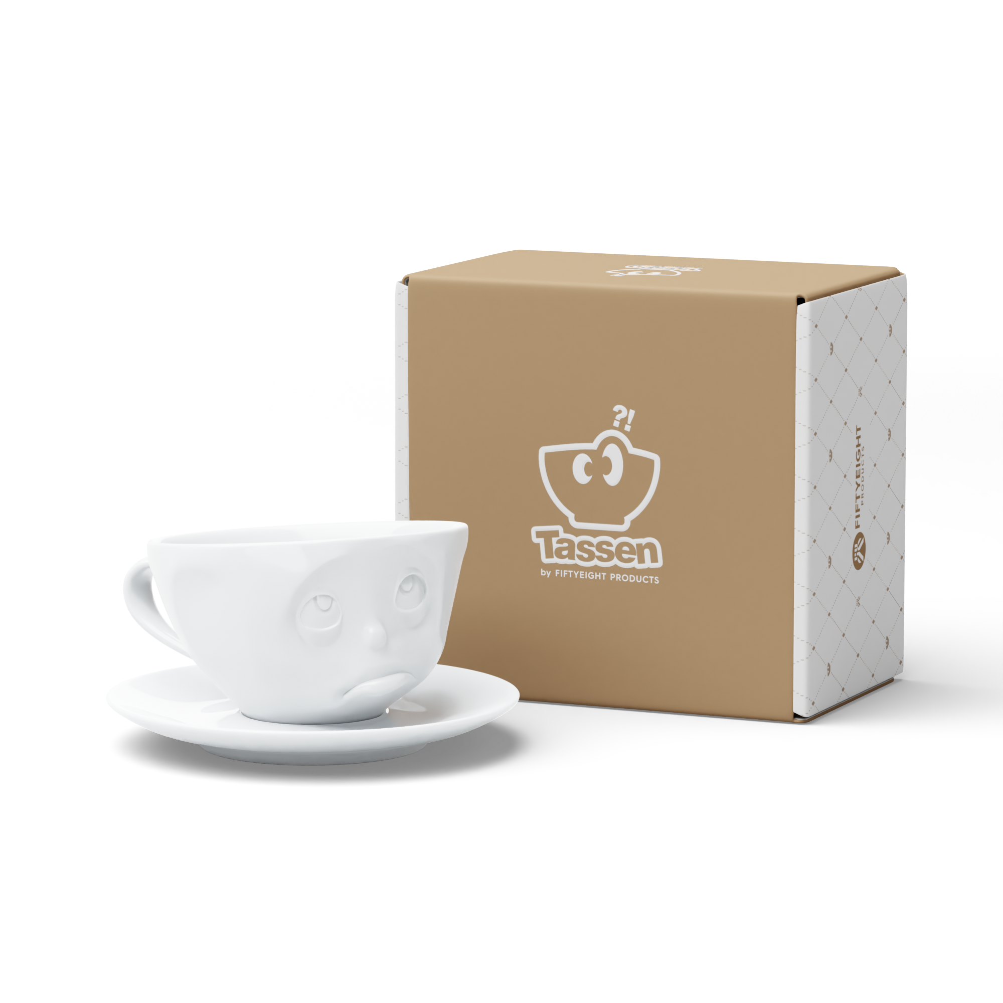 58products | Kaffeetasse Och bitte weiß 200 ml ideal für Kaffee + Tee + Kakao | Made in Germany von 58products
