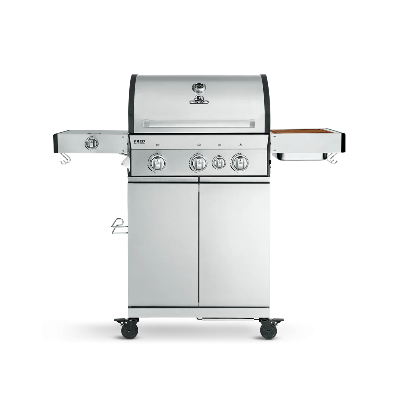 BURNHARD FRED Deluxe Gasgrill 3-Brenner in der Farbe Edelstahl