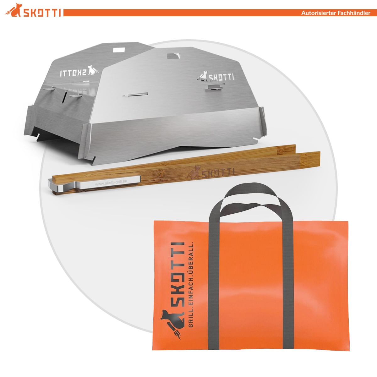 SKOTTI CAP Deckel aus Edelstahl inkl. Grillzange