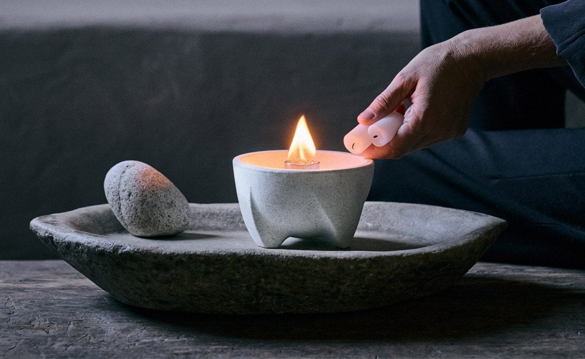 DENK Keramik Schmelzfeuer Indoor Albicium mit Windglas-Aufsatz - SFAI+WLA von DENK Keramik