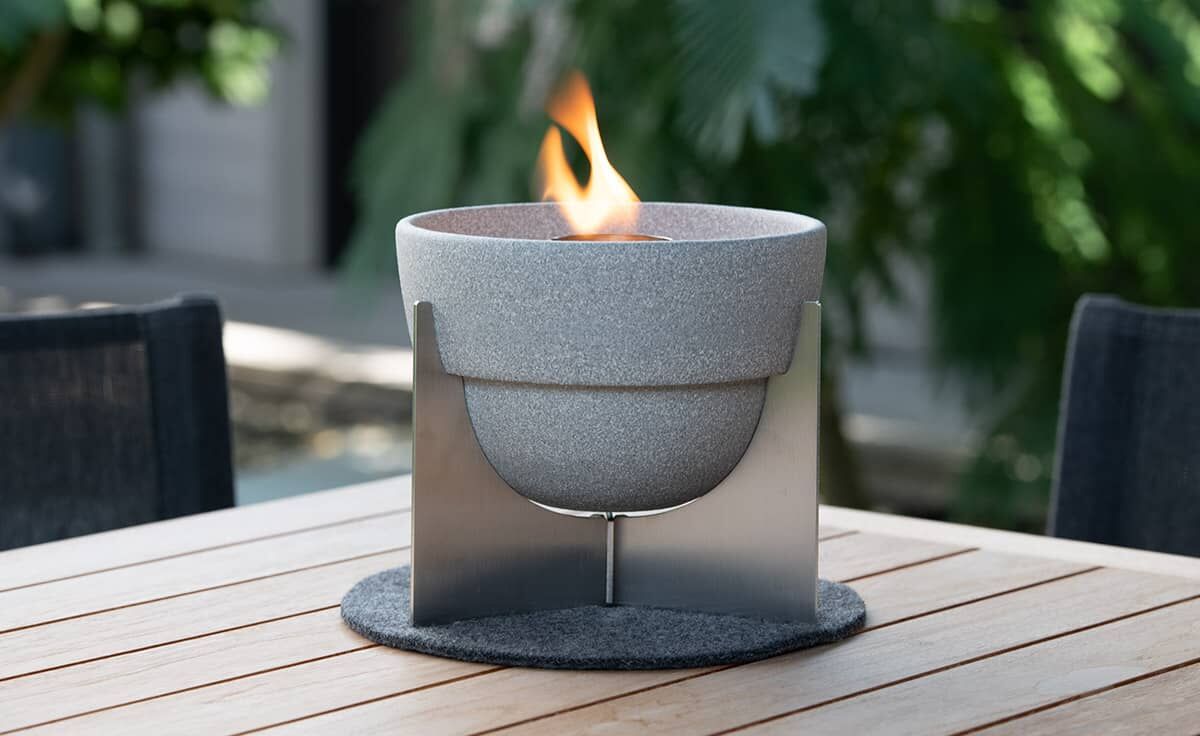 DENK Untersetzer Wolle 25 cm anthrazit für Schmelzfeuer Outdoor L Granicium von DENK Keramik