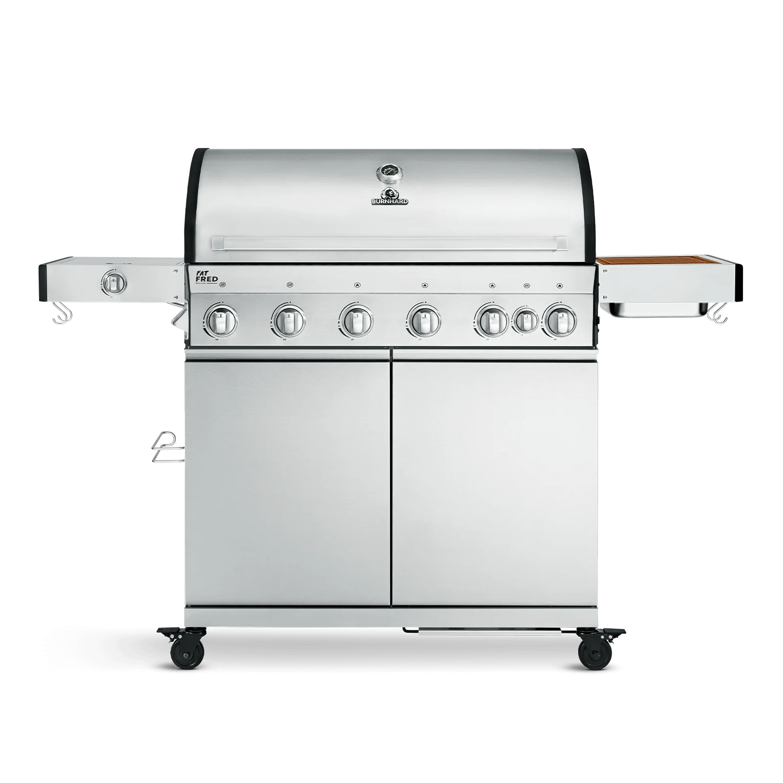 BURNHARD Fat FRED Deluxe Gasgrill 6-Brenner in der Farbe Edelstahl