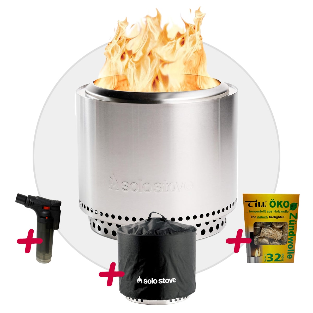 Solo Stove BONFIRE 2.0 + STAND Edelstahl + Schutzabdeckung + Anzünder - AKTION