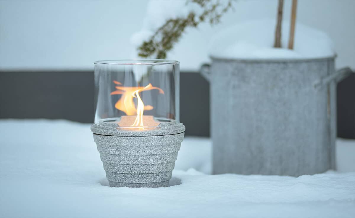 DENK Keramik Schmelzfeuer Outdoor Granicium mit Lichtglas-Aufsatz ~ SFG+LGA von DENK Keramik