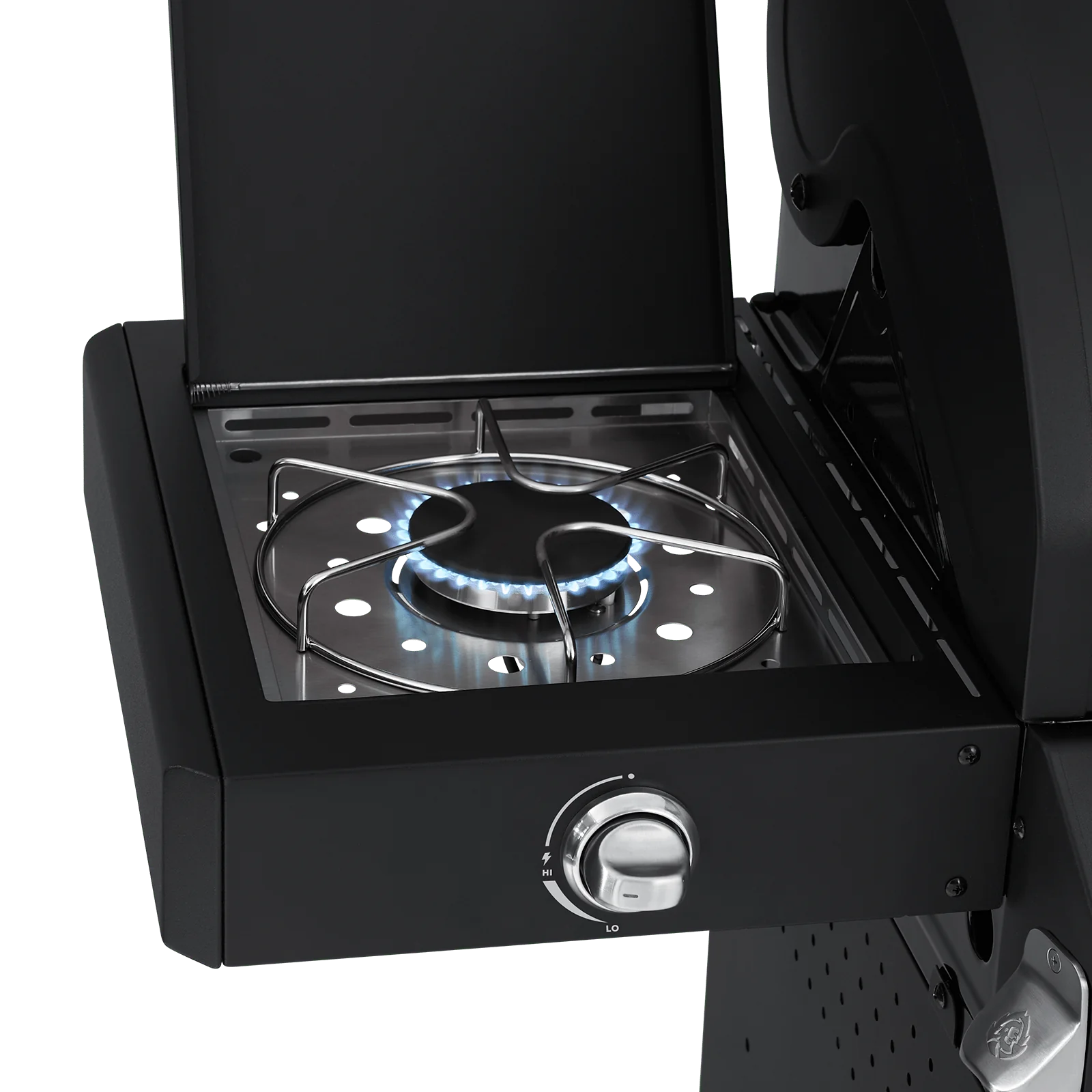 BURNHARD Big FRED Deluxe Gasgrill 4-Brenner in der Farbe Schwarz mit Gusseisenrost von BURNHARD