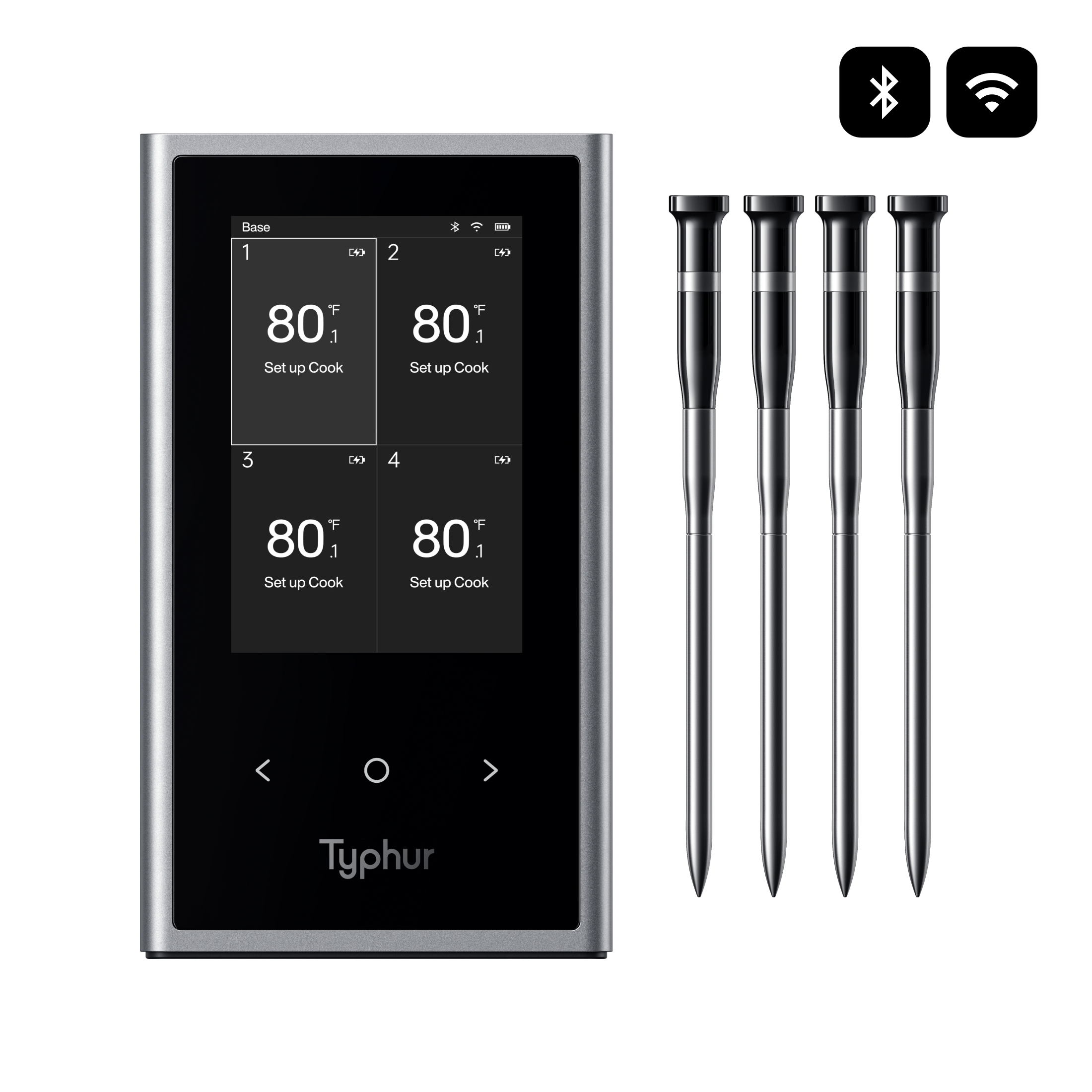 Typhur Sync Quad Wireless - Professionelles Digital Fleischthermometer IP67 wasserdicht von Typhur