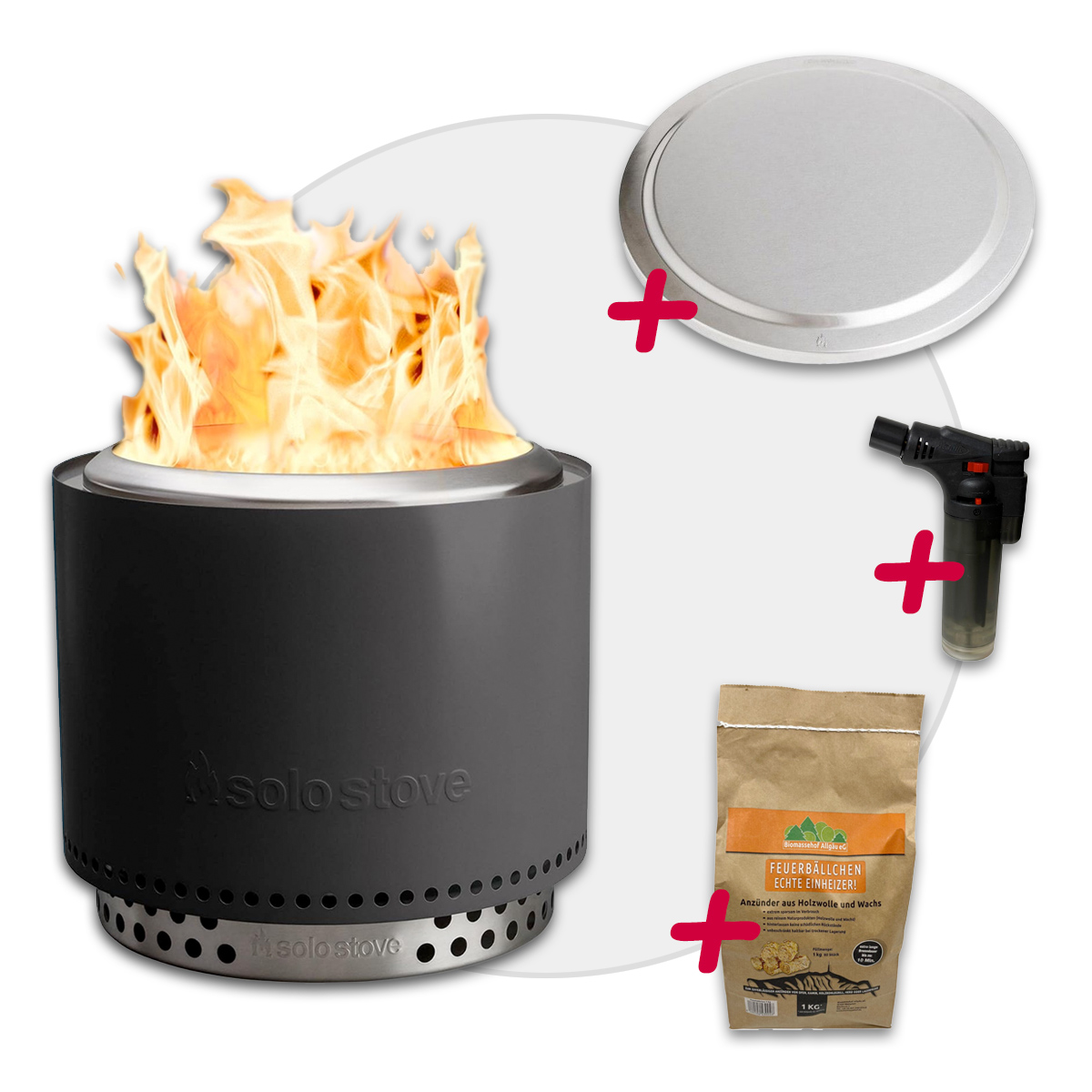 Solo Stove BONFIRE 2.0 + STAND Ash + Edelstahl Deckel + 1kg Anzünder - AKTION