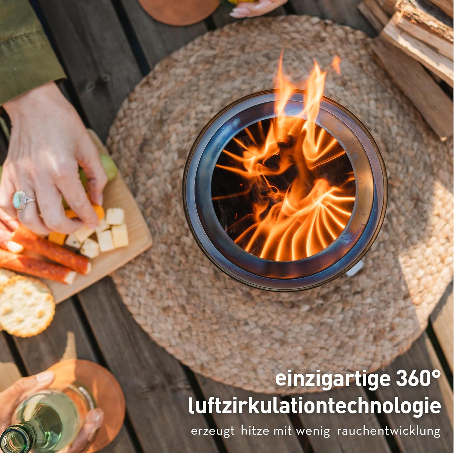Solo Stove Mesa XL Tischfeuer Ø 17,8cm | Tischkamin Outdoor Ash / Anthrazit von Solo Stove
