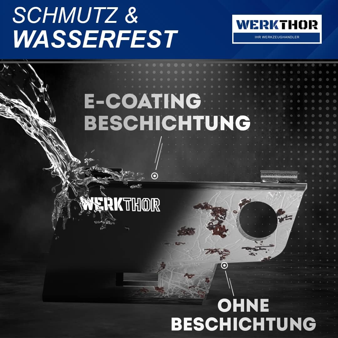 WERKTHOR Anhängerschloss | Kastenschloss | Diebstahlschutz | Schwarz mit Schlüssel Schloß von WERKTHOR WERKTHOR Anhängerschloss | Kastenschloss | Diebstahlschutz | Schwarz mit Schlüssel Schloß von WERKTHOR
