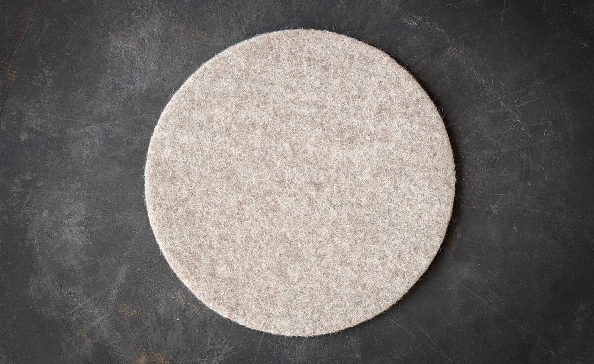 DENK Untersetzer Wolle 25 cm natur für Schmelzfeuer Outdoor L Granicium