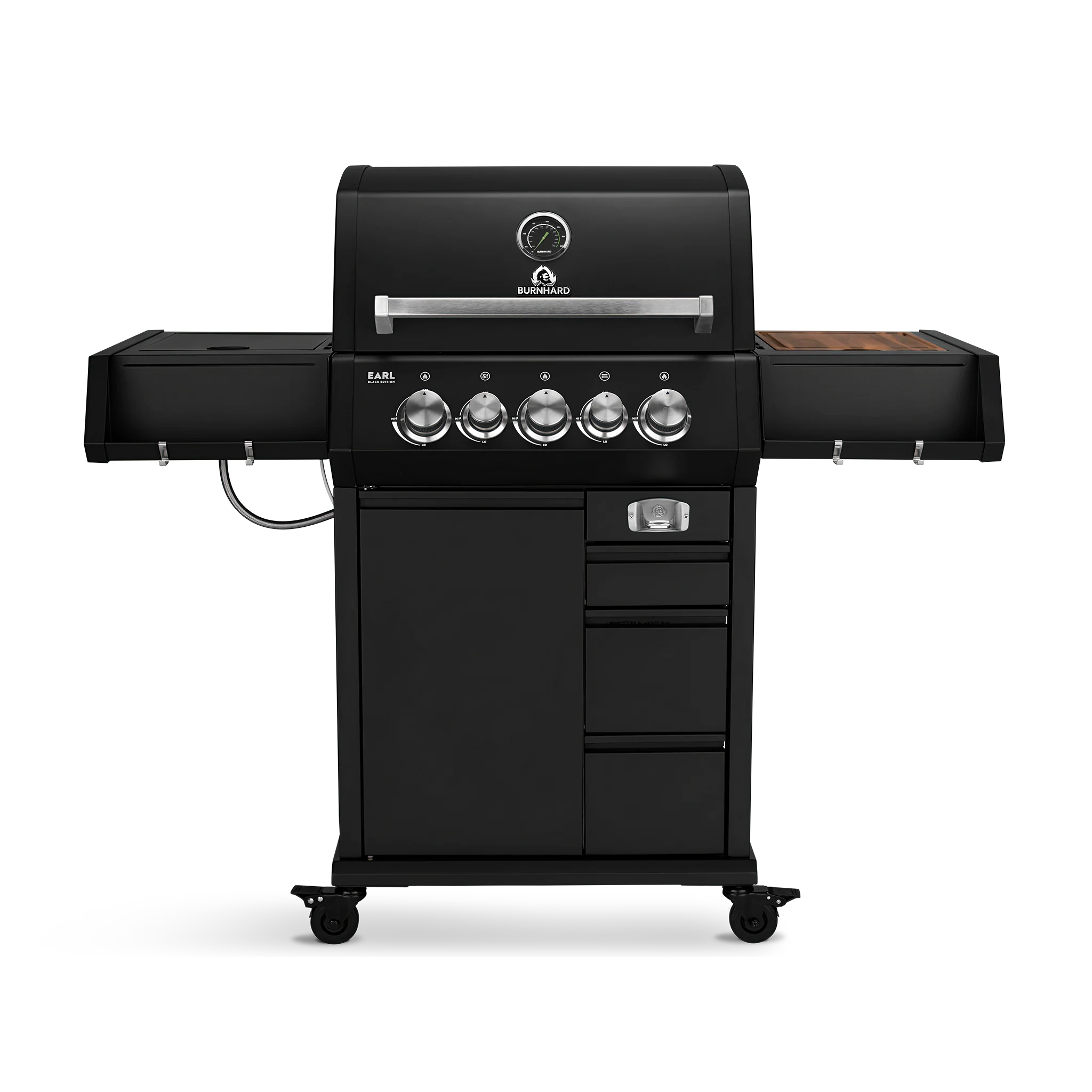 BURNHARD EARL Premium-Gasgrill 3-Brenner in der Farbe Schwarz