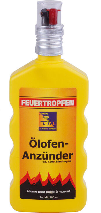 5x Till Feuertropfen 200 ml | Ölofenanzünder | Sicherheitsverschluß von Till
