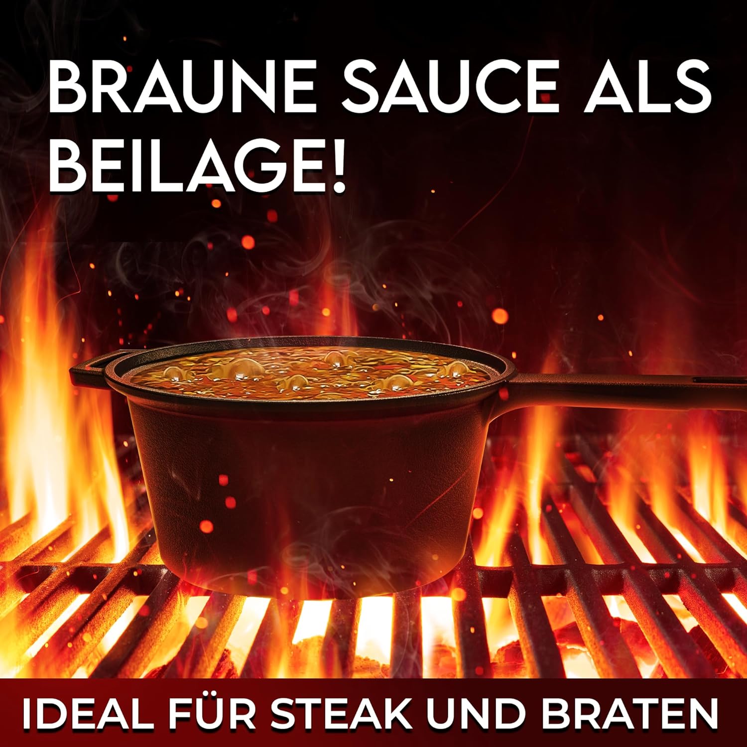 GUSSKÖNIG Dutch Oven Set 8-teilig - bereits eingebranntes Gusseisen Topf Set  von GUSSKÖNIG