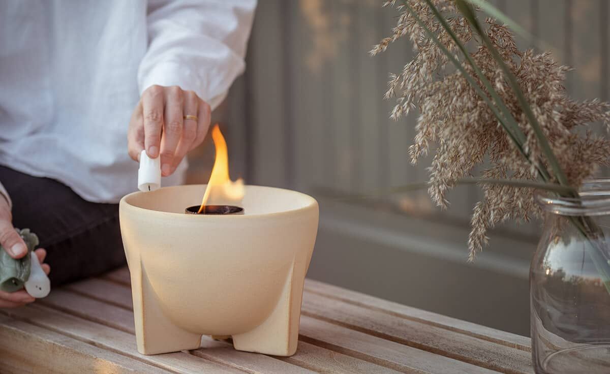 DENK Keramik Schmelzfeuer Outdoor CeraNatur - Die windsichere Gartenfackel zum Kerzen-Recyceln - SFD von DENK Keramik DENK Keramik Schmelzfeuer Outdoor CeraNatur - Die windsichere Gartenfackel zum Kerzen-Recyceln - SFD von DENK Keramik