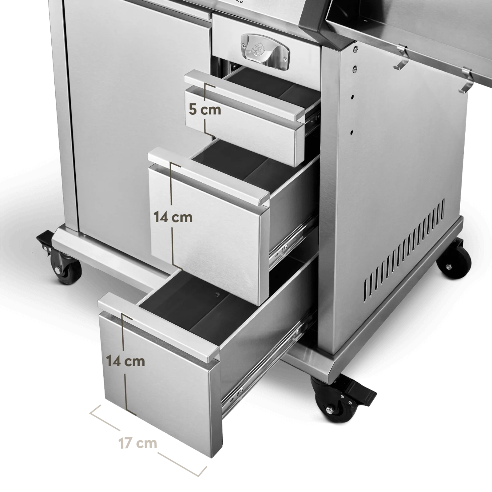 BURNHARD EARL Premium-Gasgrill 3-Brenner in der Farbe Edelstahl mit Gusseisenrost von BURNHARD