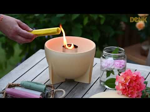 DENK Keramik Schmelzfeuer Outdoor CeraNatur - Die windsichere Gartenfackel zum Kerzen-Recyceln - SFD